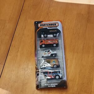 Match City Works 5-Pack Toy Cars